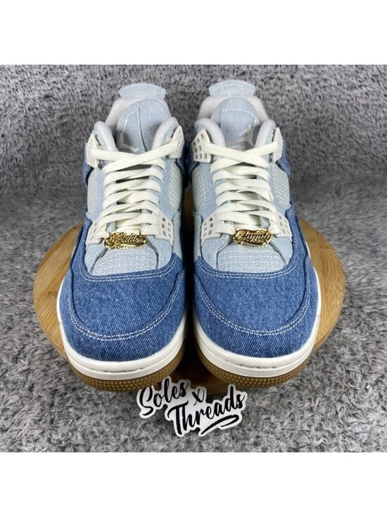 Air Jordan 4 Retro TEX Denim Worn Size 10 Men = 11.5 Women Blue Gum IB6716-100 main image 4